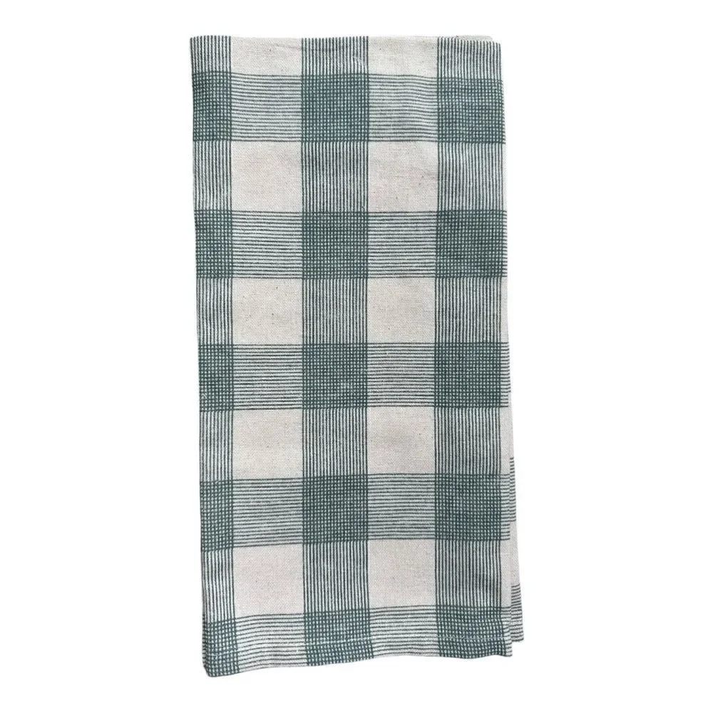 Hey There Pumpkin Set of 2 Plaid Dishtowels 100% Cotton NWT